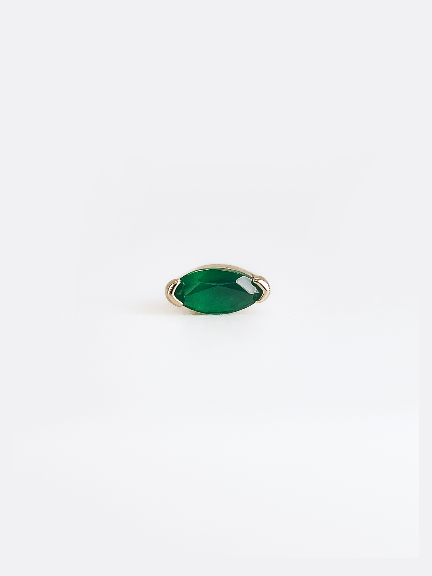 Navette – Or 14K – Pierres Précieuses (Émeraude & Rubis)