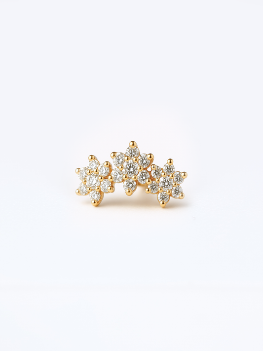 Flower – Or Jaune & Or Blanc 14K