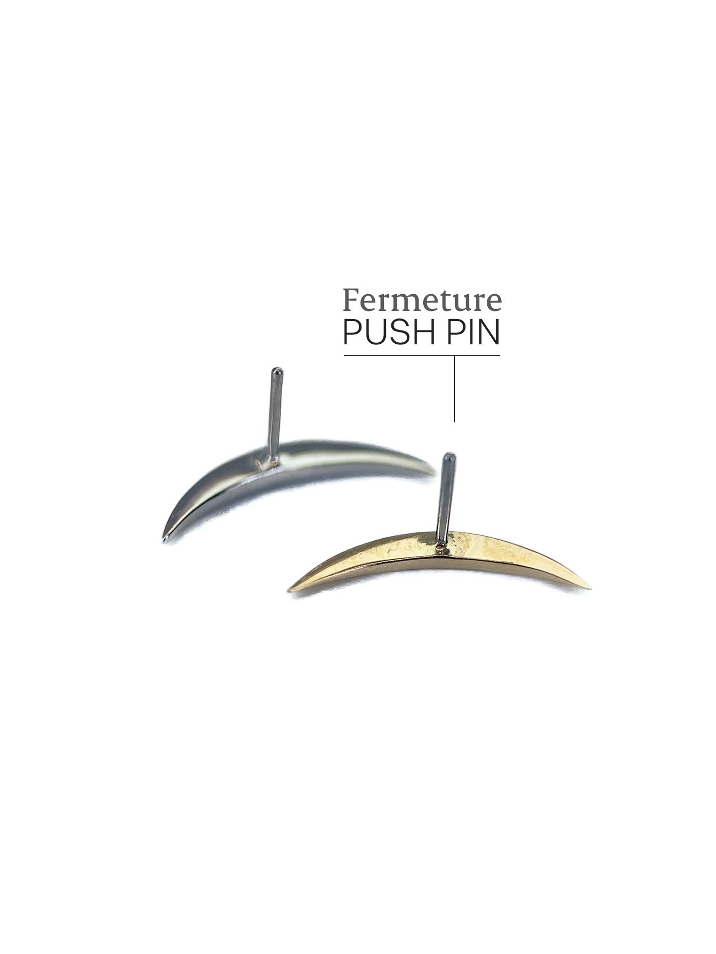 Crescent - Or Jaune & Or Blanc 14K