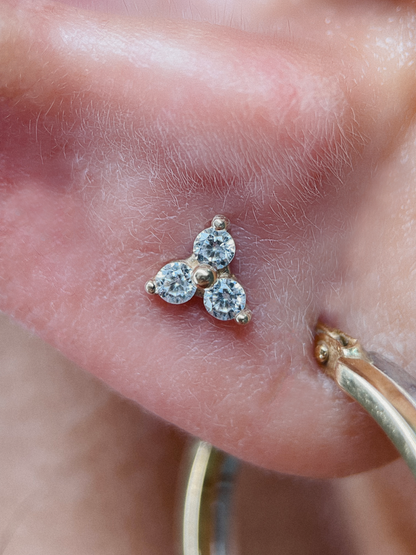 Trinity – Or Jaune & Or Blanc 14K