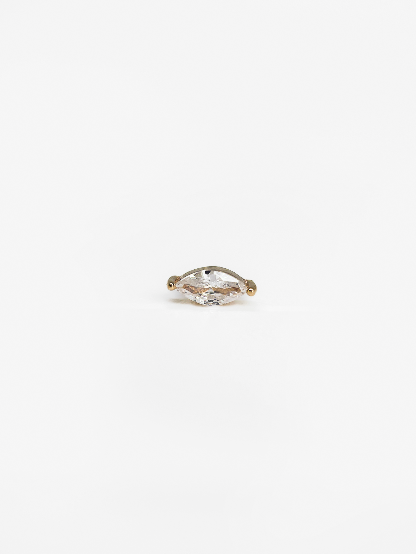 Navette - Or Jaune & Or Blanc 14K
