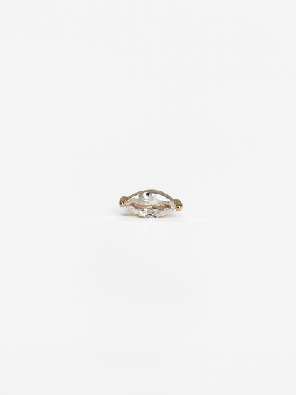 Navette - Or Jaune & Or Blanc 14K