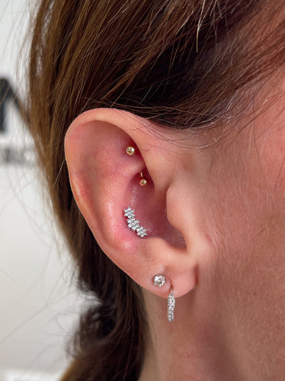Flower – Or Jaune & Or Blanc 14K